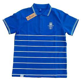 Real Oviedo Striped Junior Short Sleeve Polo Shirt Blå 12 Years