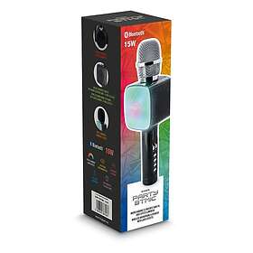 Bigben Interactive Party Karaoke Microphone with LED Bluetooth Black