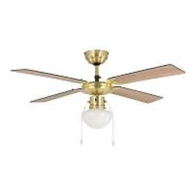 EGLO FORTALEZA Kylfläkt med lampa takmonterad 106.6 cm vit/bronsfärgad