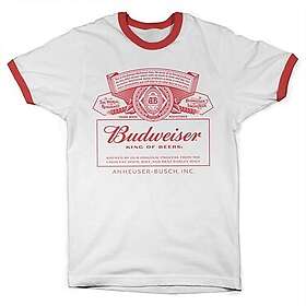 Budweiser Red Logo Ringer Tee T-Shirt (Herr)