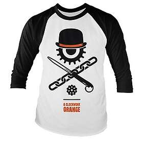 Clockwork Orange Bowler Eye Long Sleeve Baseball Tee, Long Sleeve T-Shirt (Herr)
