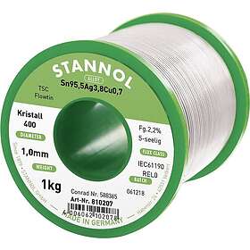 Stannol Flowtin TS Lödning, blyfri spole Sn95,5Ag3,8Cu0,7 1000 g 1 mm