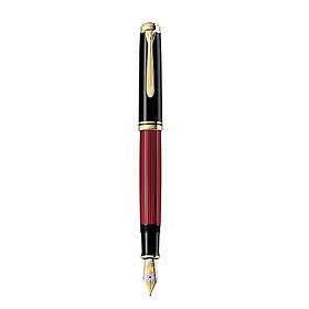 Pelikan M800, Svart, Guld, Röd, Inbyggt påfyllningssystem, Diamond, Harts, Guld,