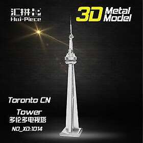 XiaoTeng 3D-pussel Metall Berömda Byggnader Toronto CN Tower