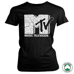 MTV Cracked Logo Organic Girly T-Shirt (Dam)