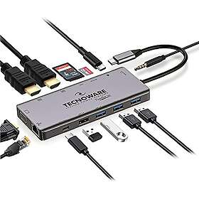 Tecnoware USB Type-C 13-in-1 Adapter Hub