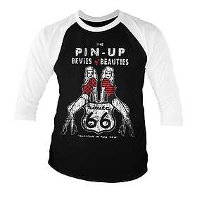 Route 66 Pin-Ups Baseball 3/4 Sleeve Tee, Long Sleeve T-Shirt (Herr)