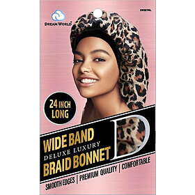 Dream World Wide Band Braid Bonnet XL Leopard