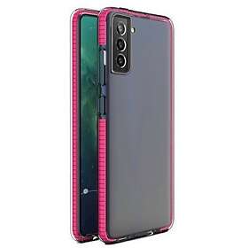 Mobilskal Samsung Galaxy S21 Transparent / Rosa Ram