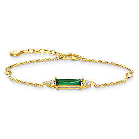 Thomas Sabo armband green stone gold A2018-971-6-L19V