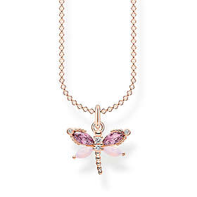 Thomas Sabo halsband dragonfly with stones rose gold KE2096-321-7-L45V