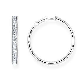 Thomas Sabo hoops white stones pavé silver CR671-051-14