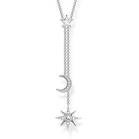 Thomas Sabo Star & moon silver halsband KE1900-051-14-L45V