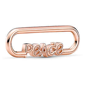 Pandora Me berlock Styling Peace Word Link 14k Rose Gold-Plated 789698C00