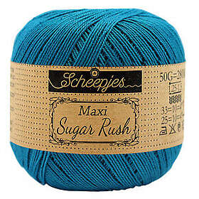 Scheepjes Maxi Sugar Rush Garn Unicolor 400 Petron Blue