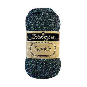Scheepjes Twinkle Garn Glimmer 918 Marinblå