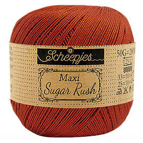 Scheepjes Maxi Sugar Rush Garn Unicolor 388 Rust