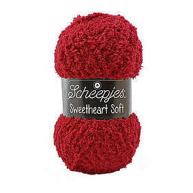 Scheepjes Sweetheart Soft Garn Unicolor 16 Mörkröd