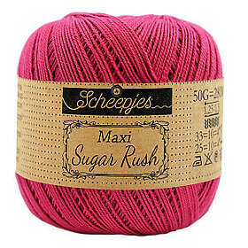 Scheepjes Maxi Sugar Rush Garn Unicolor 413 Cherry