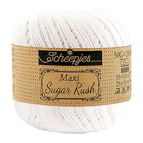 Scheepjes Maxi Sugar Rush Garn Unicolor 106 Snow White