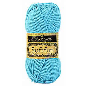Scheepjes Softfun Garn Unicolor 2423 Ljus Turkosblå