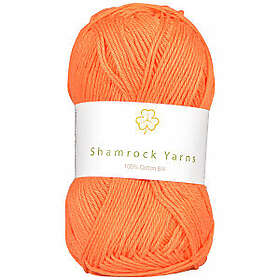 Shamrock Yarns 100% Bomuld Garn 24 Dov Ljus Orange