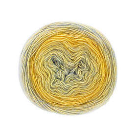 Lana Grossa Ecopuno Dégrade Garn 404 Gul / Ljusgrå