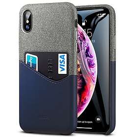 ESR Metro Wallet Läderskal iPhone XS Max Grå & Blå