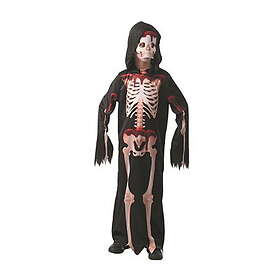 Dräkt med blodigt skelett – utklädnad för halloween och maskerad, från 8-10 år
