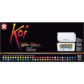 Koi Water Colors Sketch Box 60 färger och tillbehör