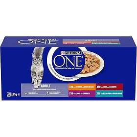 Purina ONE Adult Cat Food Mini Fillets in Gravy 40x85g