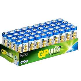 GP Batteries Ultra Plus Alkaliska AA-batterier (LR6) Box 40-P