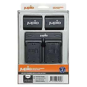 Jupio NP-FZ100 V3 Sony kit, 2st batterier+dubbelladdare