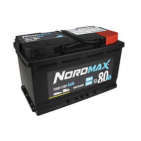 Nordmax AGM Start/Stoppbatteri 12V 80Ah 800A NM115AGM
