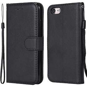 Magnet Zipper Leather Wallet iPhone Svart 7/8/SE