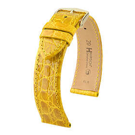 Hirsch GENUINE CROCO Krokodil Yellow L 20 mm