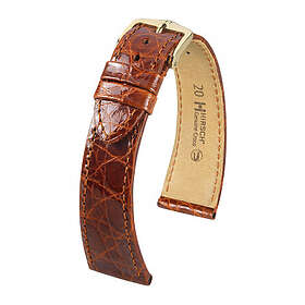 Hirsch GENUINE CROCO Krokodil Brown L 18 mm