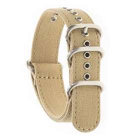 Dr Nato Straps ZULU FOUR Beige Canvas Strap Satin 20 mm