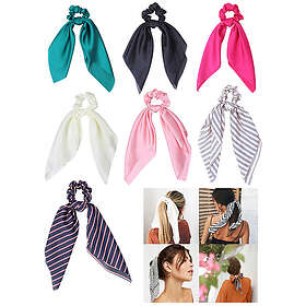 Scrunchie med scarf (Vitgul)