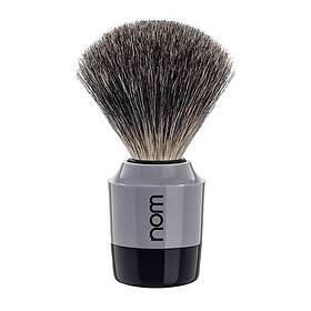 nom MARTEN Shaving Brush Pure Badger Black Grey