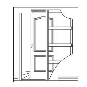 Br. Johansson Skyvedørskarm pocket 122 mm 7x21 obehandlad,