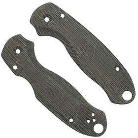 Spyderco Flytanium Lotus Micarta Scales for Para 3, Black Canvas FLY-1019BC