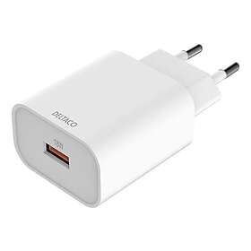 Deltaco USB-väggladdare 1xUSB 18W