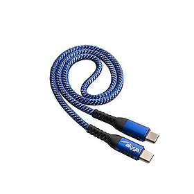 Akyga Laddningskabel USB-C USB-C 100W 0.5m Blå