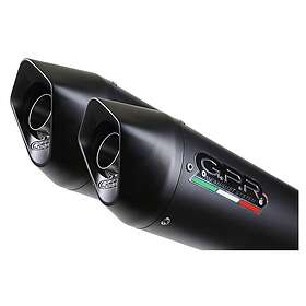 GPR Exhaust Systems Furore Dual Slip On Bt Bulldog 1100 02-07 Cat Homologated Muffler Svart