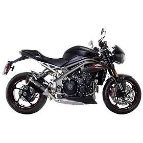 Leovince Factory S Triumph 14280s Carbon Slip On Muffler Svart