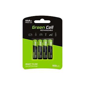 Green Cell Uppladdningsbara AAA 950mAh- 4-pack