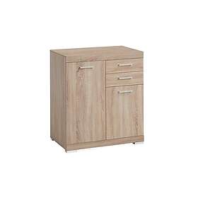 Scandinavian Choice Bristol Skänk 80 cm 2 Luckor Lådor Ljus Ek 4020-202E oak
