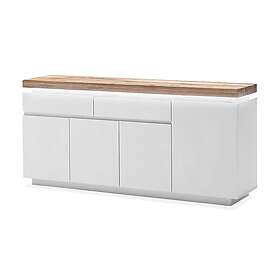 Scandinavian Choice Corbett Skänk 175 cm 4 Dörrar 2 Lådor Oljad Ek/Matt Vit 4899