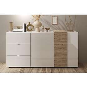 Venrivo Sideboard 44x181x86 cm - Hvit/Natur/Högglans